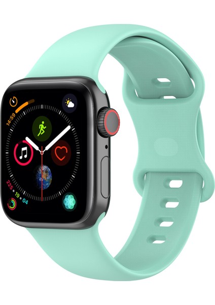 Apple Watch S 7 45 mm / 6 & Se & Se & 4 44 mm / 3 & 2 & 1 42 mm Teal Kordon (Yurt Dışından)