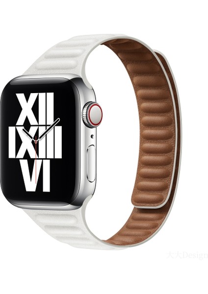 Apple Watch 7 41 mm / 6 & Se & 5 & 4 40 mm / 3 & 2 ve 1 38 mm Beyaz Kordon (Yurt Dışından)