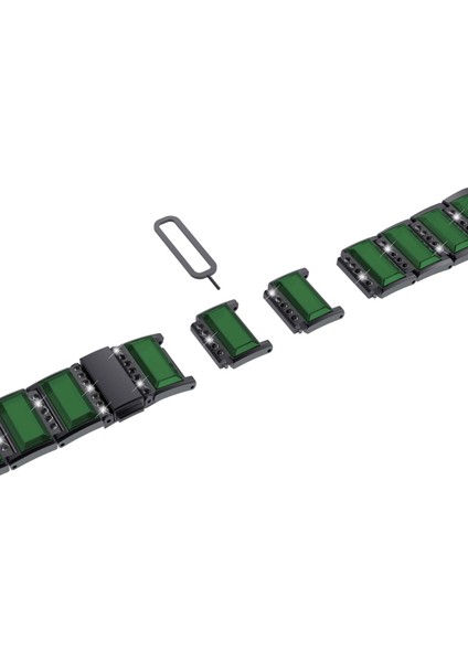 Apple Watch Için Ste Watch Band S 7 45 mm / & 6 & Se & 5 & 4 44 mm Siyah - Yeşil Kordon (Yurt Dışından) modelleri