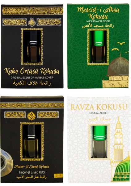 Kabe Örtüsü Kokusu Mescidi Aksa Kokusu Hacerül Esved Kokusu Ve Medine Ravza Kokusu Kokusu Alkolsüz Esans 3ml