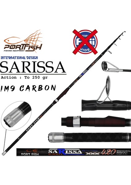 Sarissa Surf Carbon Olta Kamışı 420 cm 250 gr