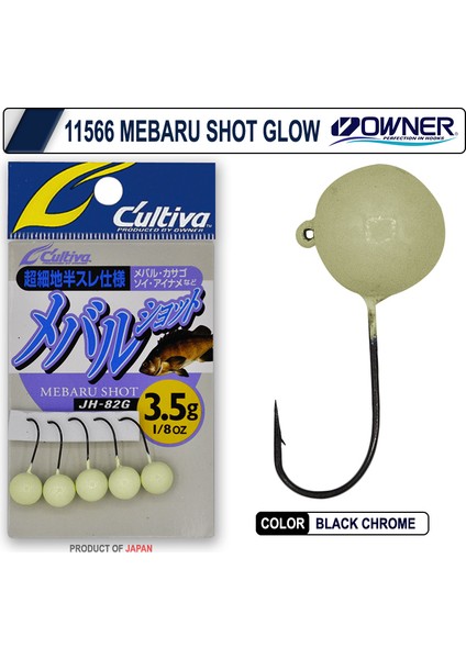Cultiva 11566 Mebaru Shot Glow Lrf Jighead