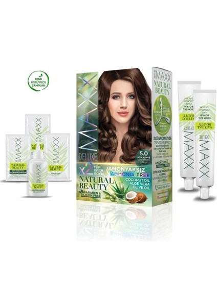 Natural Beauty Amonyaksız Saç Boyası 5 0 Açık Kahve