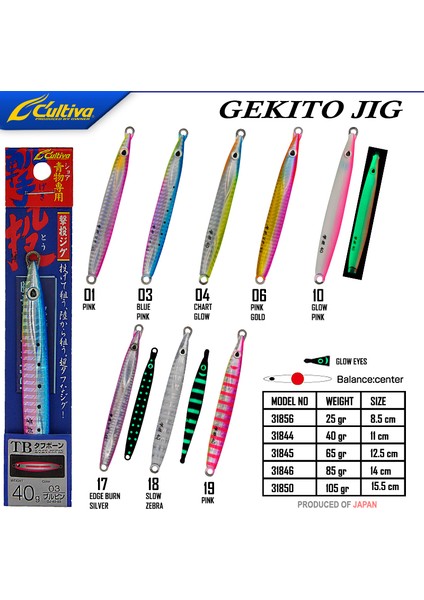 31844 Gekito Jig 40G 11CM