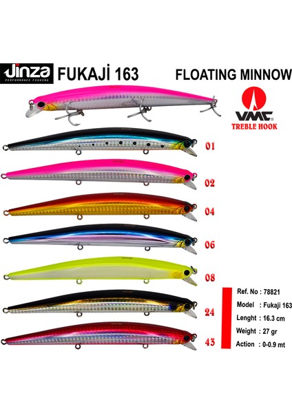 Fukaji 163 mm 27 gr Maket Balık