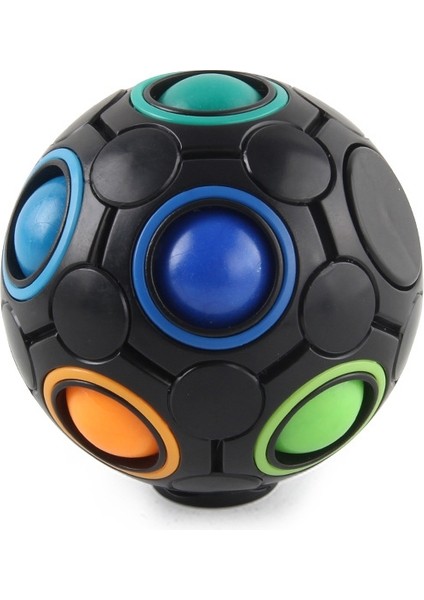 Dekompresyon Tutamağı Rubik Küp Zar Dekompresyon Parmak Spor Oyuncağı Dört Sayfalık Sap - Beyaz Siyah (Yurt Dışından)