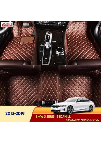 MİREN Bmw 3 Serisi 2013-2019 sedan Li Uyumlu 5d Havuzlu Suni Deri OTO PASPAS