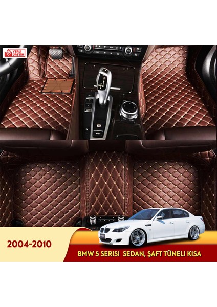 MİREN Bmw 5 Serisi 2004-2010 sedan Uyumlu 5d Havuzlu Suni Deri OTO PASPAS