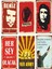 Devrim Che Ahmet Kaya 6lı Retro Ahşap Poster Seti 1