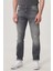 Erkek Larston Siyah Slim Tapered Düşük Bel Dar Paça Esnek Jean Pantolon 3