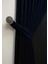 Lacivert Petek Kadife Dokulu Fon Perde 1/2 Seyrek Pile 50 x 260 cm 5