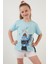 Pamuklu Baskılı Püskül Detaylı Bisiklet Yaka T Shirt Kız Çocuk T Shirt 6211020 5