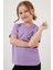 Baskılı Bisiklet Yaka Pamuklu T Shirt Kız Çocuk T Shirt 6211046 4