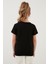 Pamuklu Baskılı Bağlama Detaylı Bisiklet Yaka T Shirt Kız Çocuk T Shirt 6211018 5