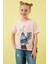 Pamuklu Baskılı Püskül Detaylı Bisiklet Yaka T Shirt Kız Çocuk T Shirt 6211020 2