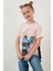 Pamuklu Baskılı Püskül Detaylı Bisiklet Yaka T Shirt Kız Çocuk T Shirt 6211020 3