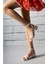Diardi Kadın Beyaz Ince Bantlı Kısa Topuklu Sandalet İK0230