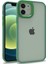 iPhone 12 ile Uyumlu Kılıf Kontrast Renk Tasarımlı Cynosure Kapak Yeşil 1