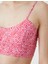 Crop Atlet Desenli İnce Askılı U Yaka 5