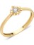 Tektaş Altın Yüzük - 14 Ayar Altın Tomurcuk 0.20 Karat Zirkon Taşlı Minimal Yüzük 1