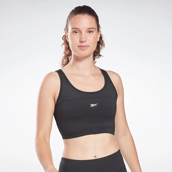 Reebok Workout Ready Mesh Kadın Siyah Yuvarlak Yaka Sporcu Sütyeni