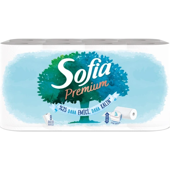 Sofia 3 Katlı Premium Mutfak Havlusu - 8 Rulo