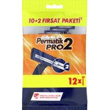 Gillette Permatik Pro 2 - 10 + 2 Poşet