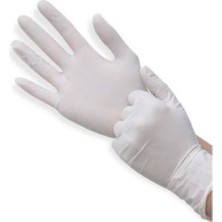 Dolphin Tek Kullanımlık Lateks Beyaz Pudralı Large Muayne Eldiveni - 10 Adet 100'LÜ Paket / Koli