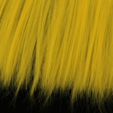Perfeclan 25 cm Moda Bebek Uzun Düz Saç Peruk Dıy Yapma Aksesuar Sarı (Yurt Dışından)