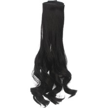 Perfeclan Kıvırcık Bebek Peruk Isıya Dayanıklı 25 cm Saç Trendy Girla Dıy Accs Peruk Siyah (Yurt Dışından)