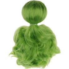 Perfeclan Trendy Peruk Kıvırcık Saç Kafalı 1/6 Blythe Bebek Cosplay Aksesuar Yeşil (Yurt Dışından)