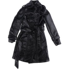 Perfeclan Moda Pu Deri Ceket Ceket Siyah Kemer ile 1/3 Bjd (Yurt Dışından)