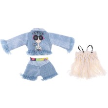 Perfeclan Moda Kot Ceket Pantolon Püskül 12 Inç Blythe Bebek Giysileri Için Suit Tops (Yurt Dışından)
