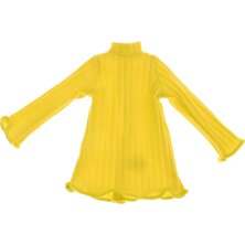 Perfeclan 1/6 Moda Bebekler Aksesuarları Uzun Kollu Örgü Gömlek Jumper Elbise Sarı Için (Yurt Dışından)
