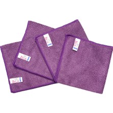 Ziron Mikrofiber Kalın Dokulu Temizlik Bezi Mor 40 x 40 cm 4'lü