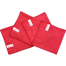 Ziron Mikrofiber Kalın Dokulu Temizlik Bezi Kırmızı 40 x 40 cm 4'lü