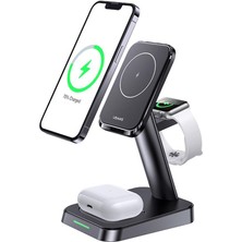 USAMS Usams US-CC150 20W 3in1 Typec Iphone/airpods/apple IWatch Uyumlu Manyetik Kablosuz Şarj Standı