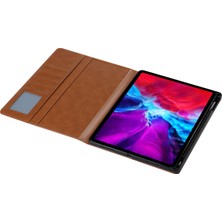 vshop Ipad Pro 12.9 Inç 2021 Için Detaylı Deri Kılıfı (Brown) (Yurt Dışından)