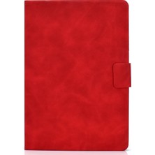 vshop IPAD Pro 11 (2020) & (2018) Deri Kılıf (Red) (Yurt Dışından)