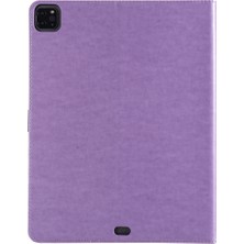 vshop Ipad Pro Için Deri Kılıf 12.9 (2020) (Purple) (Yurt Dışından)