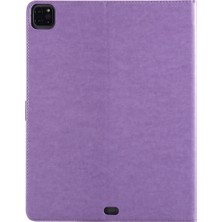 vshop Ipad Pro Için Deri Kılıf 12.9 (2020) (Purple) (Yurt Dışından)