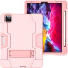 vshop For iPad Pro 12.9 2021 / 2020 / 2019 Silicone + Pc Case (Rose Gold) (Yurt Dışından)