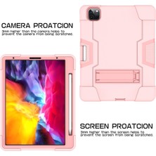 vshop For iPad Pro 12.9 2021 / 2020 / 2019 Silicone + Pc Case (Rose Gold) (Yurt Dışından)