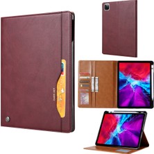 vshop Ipad Pro 11 Inç 2020 Için Deri Kılıf (Wine Red) (Yurt Dışından)