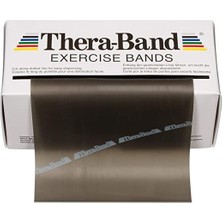 TheraBand Siyah Sert Egzersiz Pilates Bandı Lastiği 1.5 m Kesme