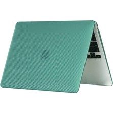 Codegen Apple 13" Macbook Air A1932 A2179 A2337 Su Yeşili Carbon Fiber Dizayn Kılıf Koruyucu Kapak CMATF-133GR