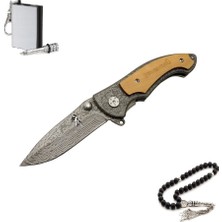 Browning Marka Çakı 19,5 cm Metal Kibrit ve Tesbih ile