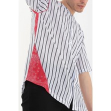 Ghetto Off Limits - Ghetto Striped Beyaz Beyzbol Forması