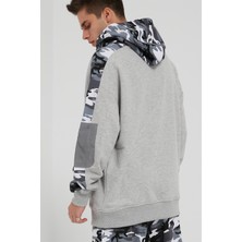 Ghetto Off Limits Kamuflaj Parçalı Hoodie Gri