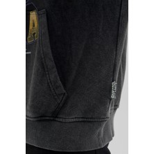 Ghetto Off Limits - Black Mamba Yıkamalı Antrasit Oversize Sweatshirt